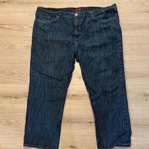 Relaxed Fit Dark Blue Jeans for Men